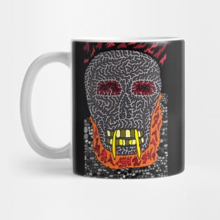 Vampire Skull Aflame Mug